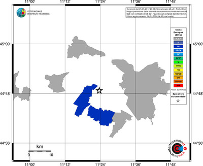 Mappa EMS - territori comuni