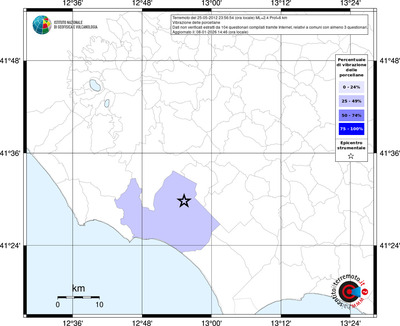 Mappa territorio comunale con almeno 3 questionari