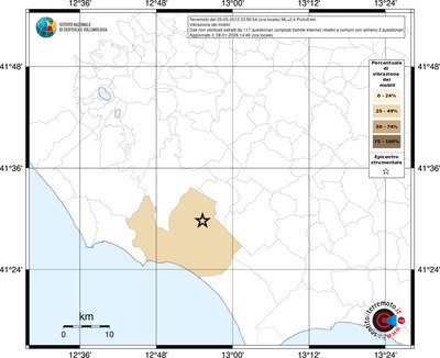 Mappa territorio comunale con almeno 3 questionari