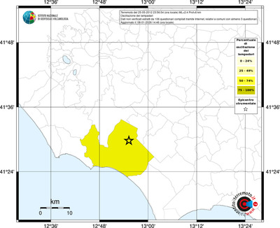 Mappa territorio comunale con almeno 3 questionari