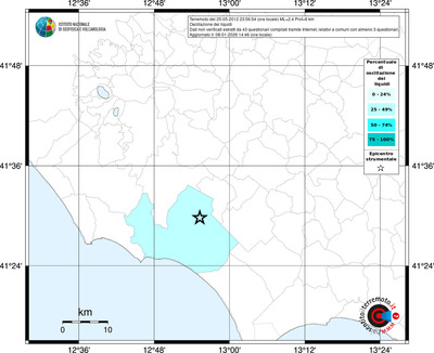 Mappa territorio comunale con almeno 3 questionari
