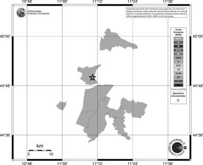 Mappa EMS - territori comuni