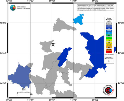Mappa EMS - territori comuni