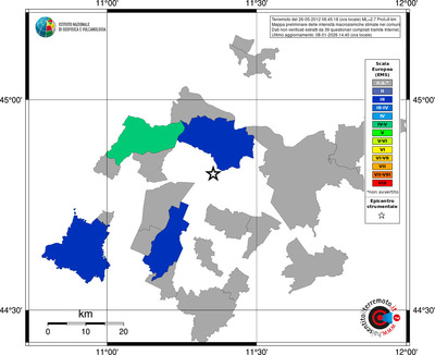Mappa EMS - territori comuni