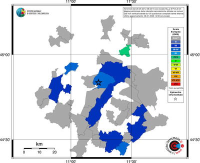 Mappa EMS - territori comuni