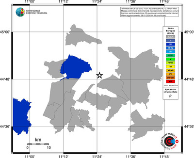 Mappa EMS - territori comuni