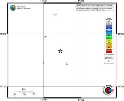 Mappa EMS - territori località