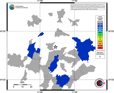 Mappa EMS - territori comuni