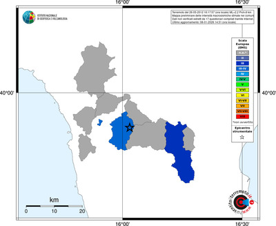 Mappa EMS - territori comuni