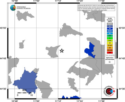 Mappa EMS - territori comuni