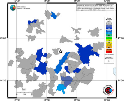 Mappa EMS - territori comuni