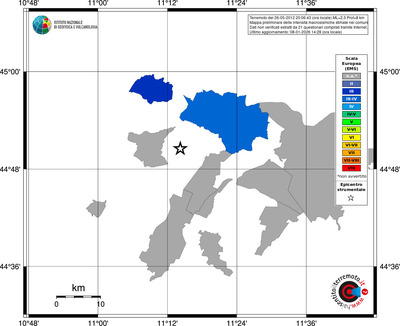 Mappa EMS - territori comuni