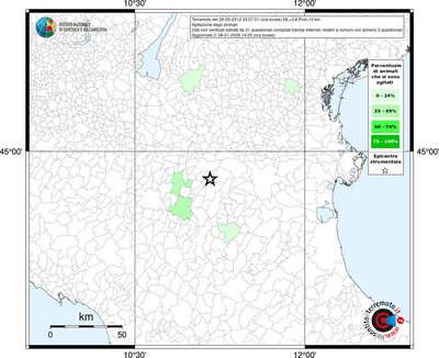 Mappa territorio comunale con almeno 3 questionari