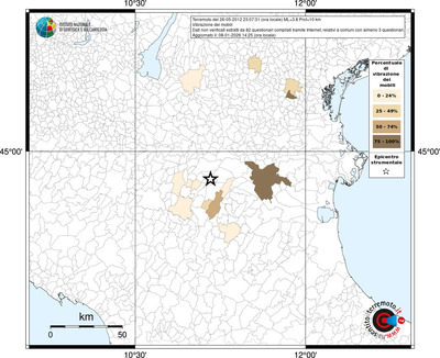 Mappa territorio comunale con almeno 3 questionari