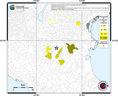 Mappa territorio comunale con almeno 3 questionari