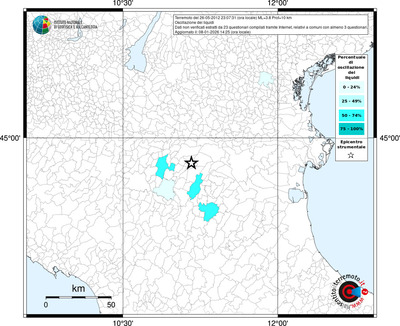 Mappa territorio comunale con almeno 3 questionari