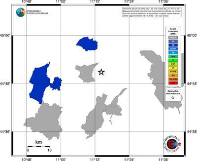 Mappa EMS - territori comuni
