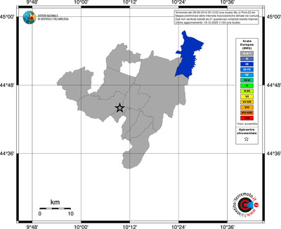 Mappa EMS - territori comuni