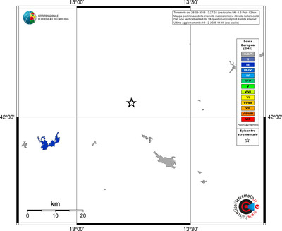 Mappa EMS - territori località