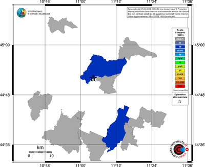 Mappa EMS - territori comuni