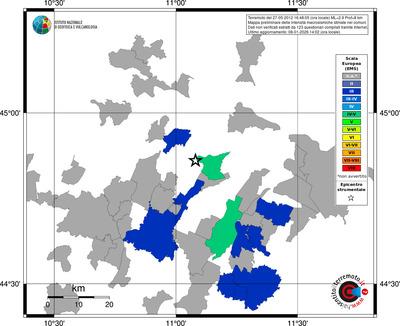 Mappa EMS - territori comuni