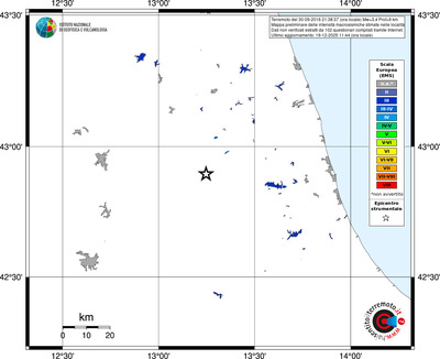 Mappa EMS - territori località