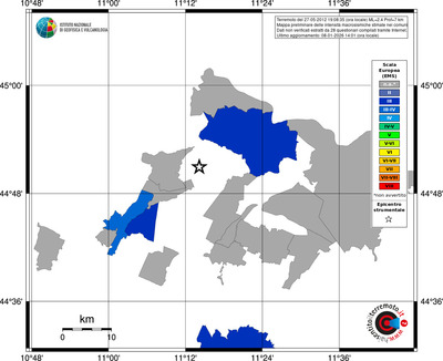 Mappa EMS - territori comuni