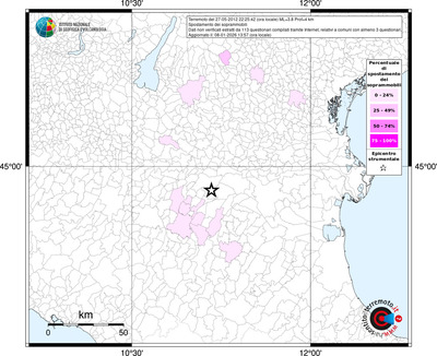 Mappa territorio comunale con almeno 3 questionari