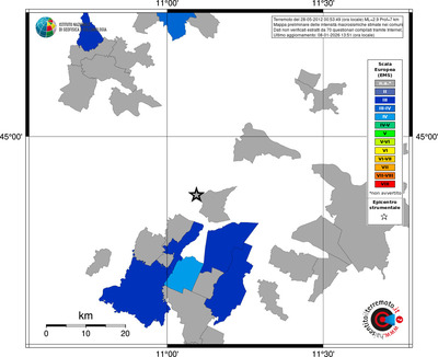 Mappa EMS - territori comuni