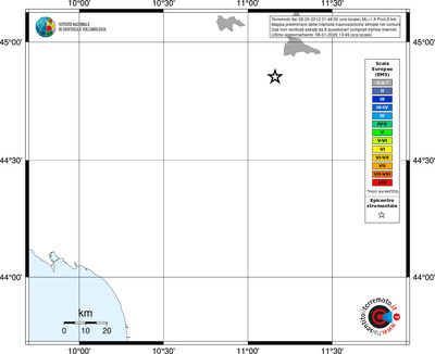 Mappa EMS - territori comuni