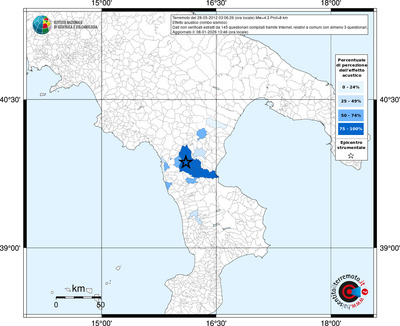 Mappa territorio comunale con almeno 3 questionari