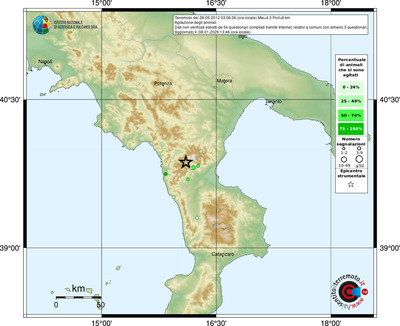 Mappa comuni con almeno 3 questionari