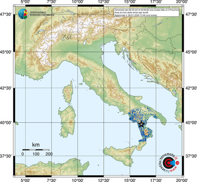 Area di invio delle email agli iscritti