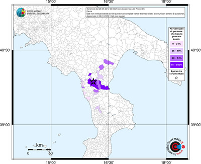 Mappa territorio comunale con almeno 3 questionari