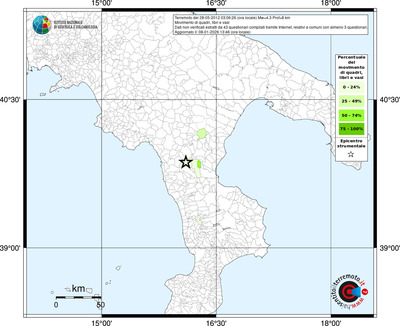 Mappa territorio comunale con almeno 3 questionari