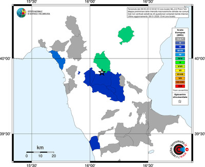 Mappa EMS - territori comuni