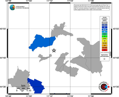 Mappa EMS - territori comuni