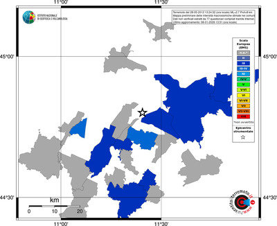 Mappa EMS - territori comuni