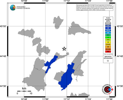 Mappa EMS - territori comuni