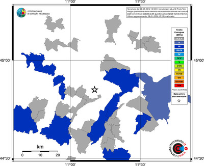 Mappa EMS - territori comuni