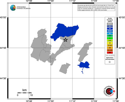 Mappa EMS - territori comuni
