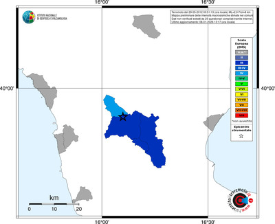 Mappa EMS - territori comuni
