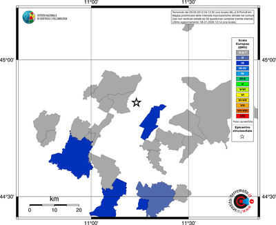 Mappa EMS - territori comuni