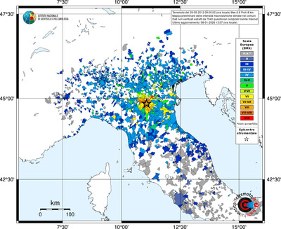 Mappa EMS - territori comuni