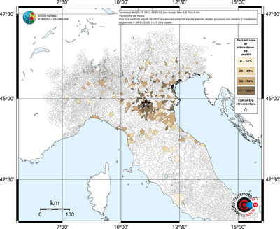 Mappa territorio comunale con almeno 3 questionari