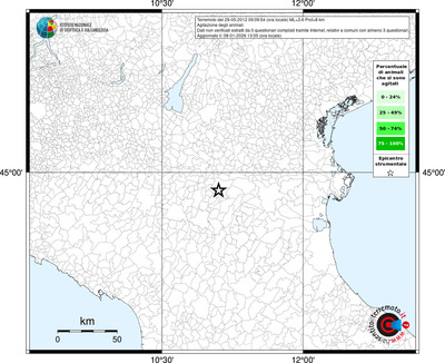 Mappa territorio comunale con almeno 3 questionari