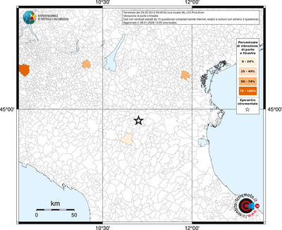 Mappa territorio comunale con almeno 3 questionari