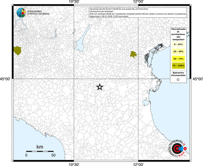 Mappa territorio comunale con almeno 3 questionari