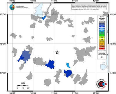 Mappa EMS - territori comuni