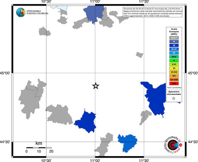 Mappa EMS - territori comuni